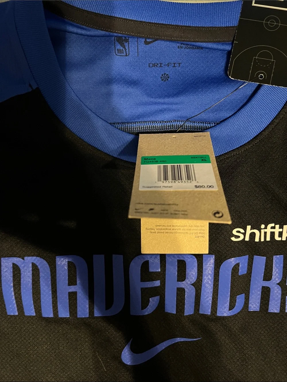 Nike Dallas Mavericks (NBA) Mesh Long Sleeve Warmup Short